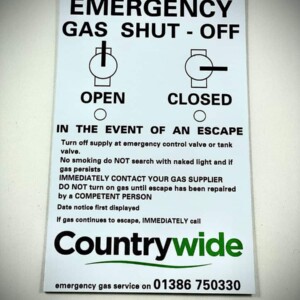 Gas Valve Tag
